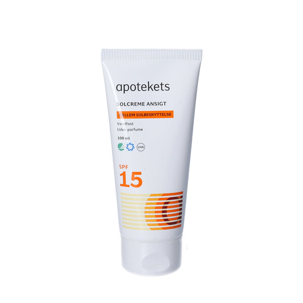 Apotekets Solcreme Ansigt SPF 15 (100 ml)