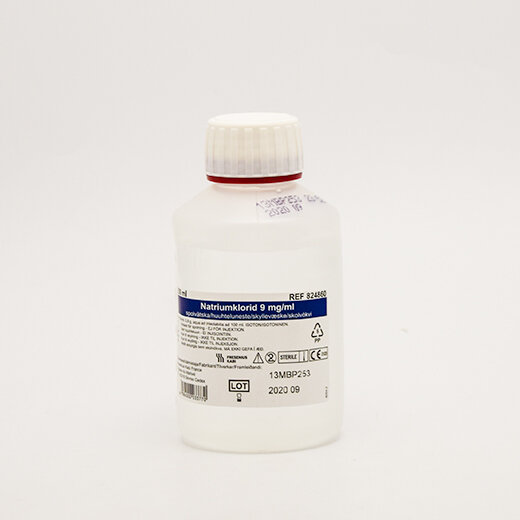 Natriumklorid isotonisk skyllevæske (12 x 250 ml)